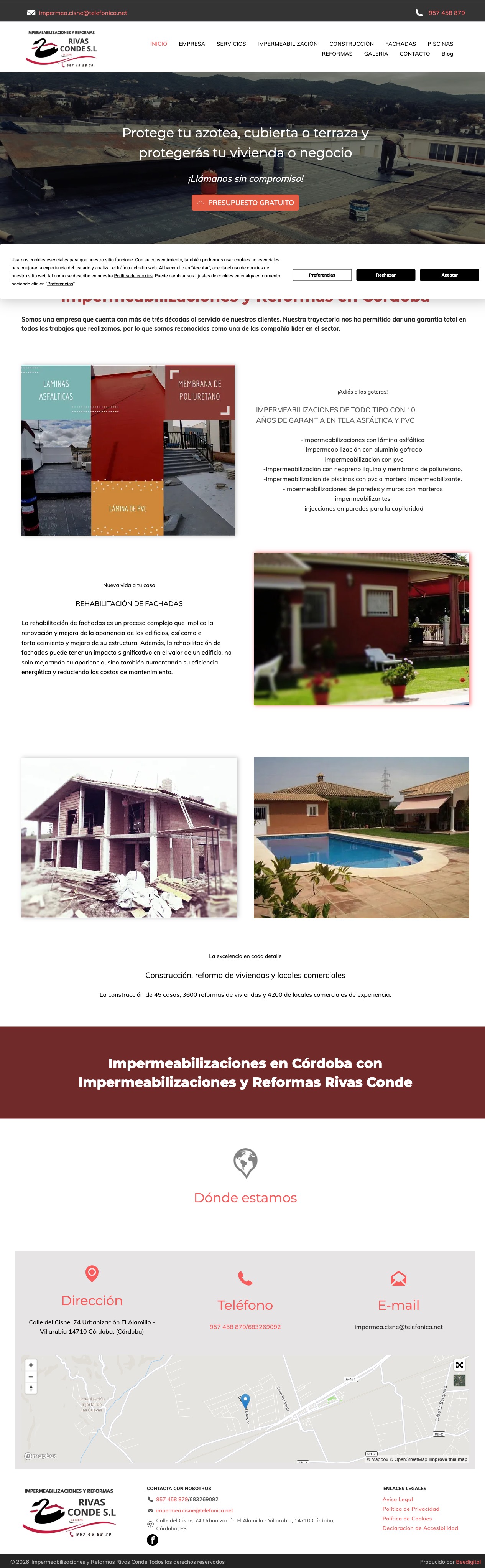 La web actual de Rivas Conde